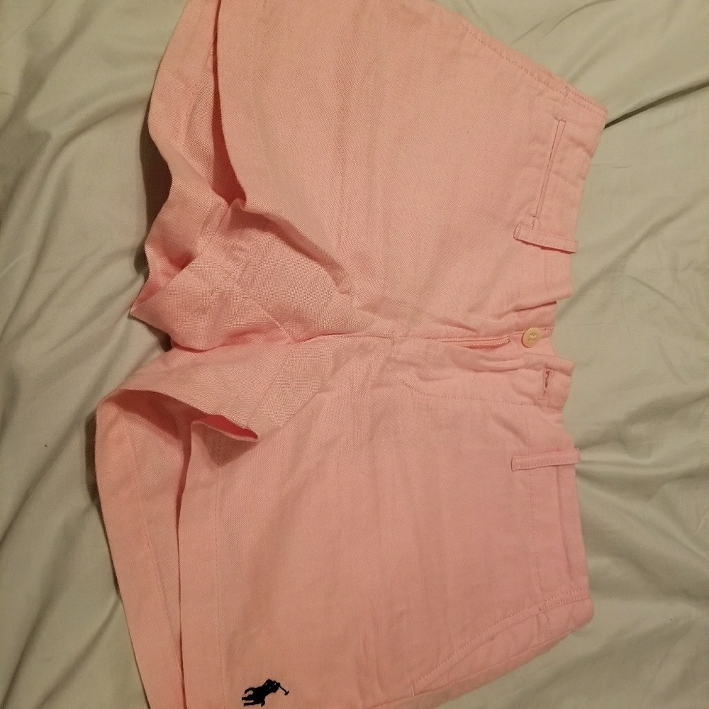 Pink Ralph Lauren classic fit shorts